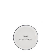 Bastion Collections Teebeutel-Teller/ Teatip in weiß/ schwarz "Love Everyday'