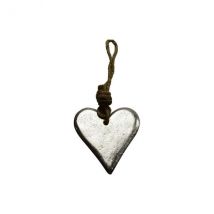 Herzanhänger aus Aluminium silberfarben