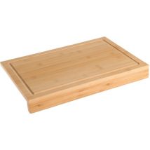 Schneidebrett aus Bambus mit Kante - Saftrinne 35x24cm