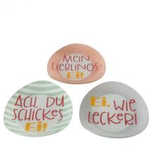 Ovaler Glasteller Eierlei in drei Variationen Mein Lieblings-Ei!