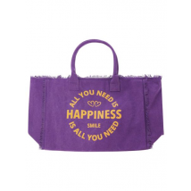 Strandtasche XXL Canvas Bag von Zwillingsherz - Lila -