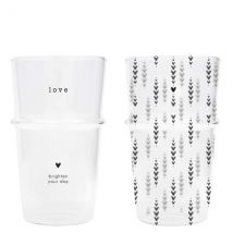 Latte Macchiato Glas – zwei versch. Motiven – Bastion Collections LOVE brighten your day "LOVE brighten your day"