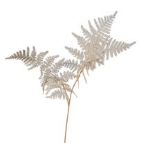 Künstlicher Farnzweig - weiß/creme - 58cm