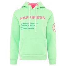 Zwillingsherz Hoodie BW Happiness Neongrün - fünf Größen L