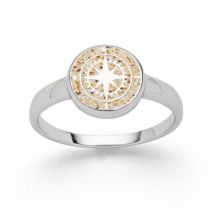 DUR Ring "Kompass“ 925er Sterling-Silber 60