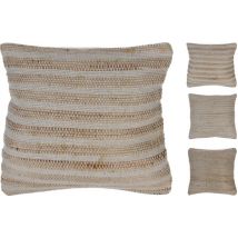 Martime Kissen Jute/Baumwolle 45x45cm in drei Varianten mix-natur