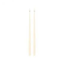 Deluxe Homeart creme Lack Stabkerzen-Set H38cm