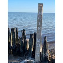Dekoschild aus Holz mit Aufschrift "MOIN MOIN" groß 118cm ""