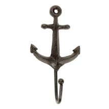 Maritimer Wandhaken aus Gusseisen, dkl. Braun