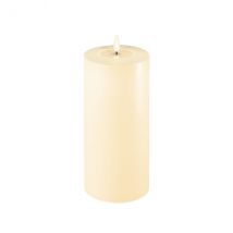 Deluxe Homeart creme Stumpenkerze D10xH20cm