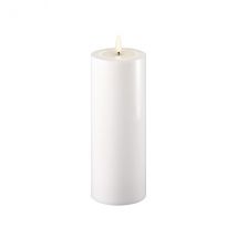 Deluxe Homeart weiße Stumpenkerze D7,5xH20cm