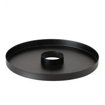 Kerzenteller aus Eisen 37 cm - schwarz pulverbeschichtet ""