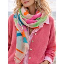 Schal Tuch für Damen – AMOUR mit Fransen 70x180 cm – multicolor