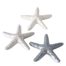 Maritime Figuren "Seestern" aus Porzellan "hellgrau"