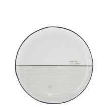 Bastion Collections Dessertteller mit Streifen "Living the sweet life" 19cm ""