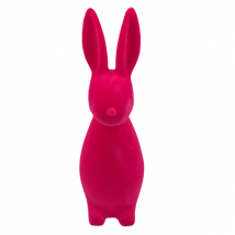 Samt Osterhase aus Kunststoff Pink - versch. Größen S