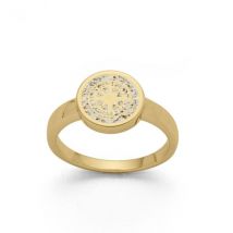 DUR Ring "Kompass“-gold- 925er Sterling-Silber 58