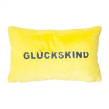 Pad Kissenhülle Lettern"Glückskind" gelb 30 x 50 cm
