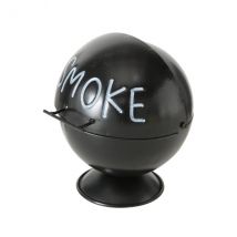 Sturmaschenbecher als Kugelgrill schwarz H15cm