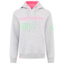 Zwillingsherz Hoodie BW Happiness Hellgrau - fünf Größen XL