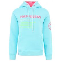 Zwillingsherz Hoodie BW Happiness Türkis - fünf Größen S
