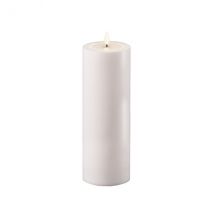 Deluxe Homeart Outdoor-Stumpenkerze weiß D7,5xH20cm