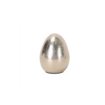 Dekoaufsteller Osterei aus Aluminium silberfarb.- Klein