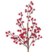 Dekozweig mit roten Beeren H66 cm
