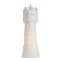 Maritime Tischleuchte Leuchtturm aus Porzellan