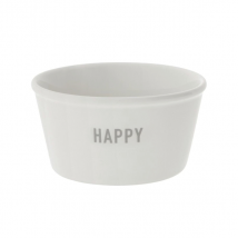 Bastion Collections Schälchen weiß Happy grau 130ml
