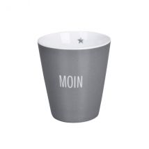 Krasilnikoff Mug "Moin dunkelgrau" ""