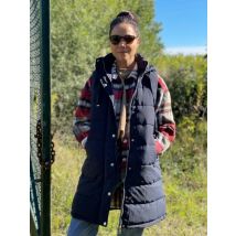 Wattierte Steppweste S-XL "MIDI" dunkelblau M