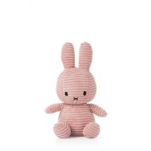 Softer Kuschelhase sitzender Miffy – Plüschfigur aus Cord in rosa 23cm – Bon Ton Toys
