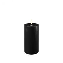 Deluxe Homeart schwarze Stumpenkerze D7,5xH15cm