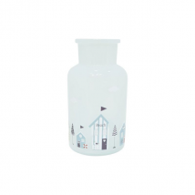 Dekoflasche Beach-House blau, weiß Höhe 12 cm ""