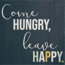 Räder Servietten - come hungry, leave happy ""