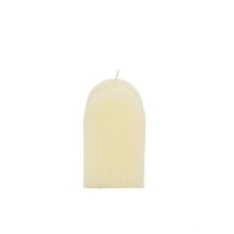 Kerze Regenbogen unifarben Höhe 9,0 cm - in creme