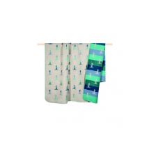 PAD Maritime Decke 150x200 türkis/blau/creme mit Leuchttürmen