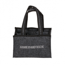 Getränketräger "Männerhandtasche" für 6 Flaschen aus Filz
