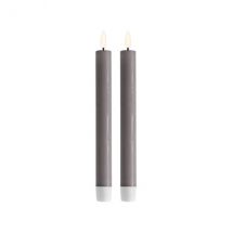 Deluxe Homeart graues Stabkerzen-Set H24cm