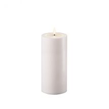 Deluxe Homeart Outdoor-Stumpenkerze weiß D7,5xH15cm