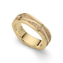 DUR Ring "Welle“-gold- 925er Sterling-Silber 60