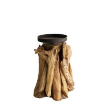 Stumpen-Kerzenhalter aus Treibholz 13x13x17xm ""