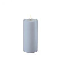 Deluxe Homeart Outdoor-Stumpenkerze staubiges blau D7,5xH15cm