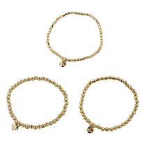 Biba Armband Gold mit Perlen versch. Ausführungen "Rillenperlen"