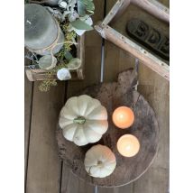 Vintage Holz Tablett / Platte rund