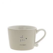 Bastion Collections Tasse mit Henkel weiß "Oh yes it's today" 150 ml