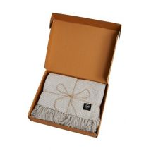 Decke in Geschenkbox hellgrau 130x170cm