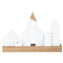 Räder Xmas Lichtobjekt Städtchen mit Kirche und goldener Spitze ""
