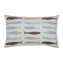 PAD Kissenhülle mit Fischen 30x50cm in zwei Ausführungen Braun/Beige